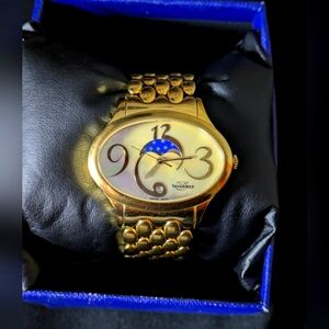 Gorgeous Tavannes Eclipse Gold Plated Women's Moonphase Bracelet Watch